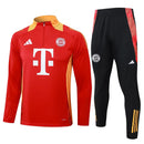 Conjunto Bayern de Munique Zíper Curto Treino Vermelho 2024/25